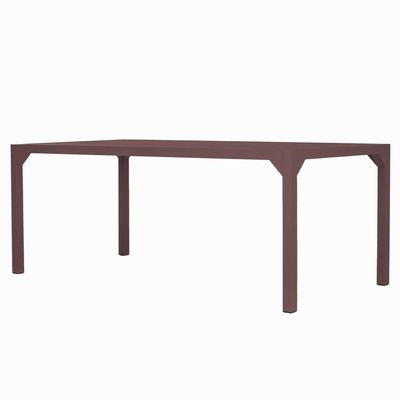 Mesa Retangular Haiti 160cm Com Tampo Ripado Trama Marrom