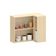 Armário Aéreo 100% Mdf Canto Reto 2 Portas Nicho 95cm Aura Carvalho/cinza Cristal