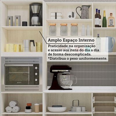 Cozinha Modulada Compacta 5 Peças Com Tampo Art Luciane Móve Pátina-cinza Cristal