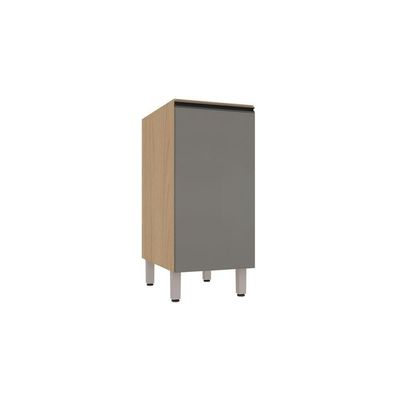 Balcão De Cozinha Sem Tampo 1 Porta 40cm Luciane Essenza Móv Andorra/cinza Puro