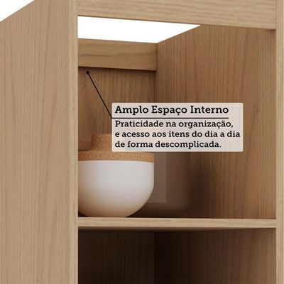 Balcão De Cozinha Sem Tampo 1 Porta 40cm Luciane Essenza Móv Andorra/cinza Puro