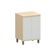 Balcão De Cozinha 100% Mdf 2 Pts 60cm Aura Luciane Móveis Carvalho/cinza Cristal