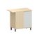 Balcão De Cozinha Canto Reto 100% Mdf 1 Porta 95cm Aura Luci Carvalho/cinza Cristal