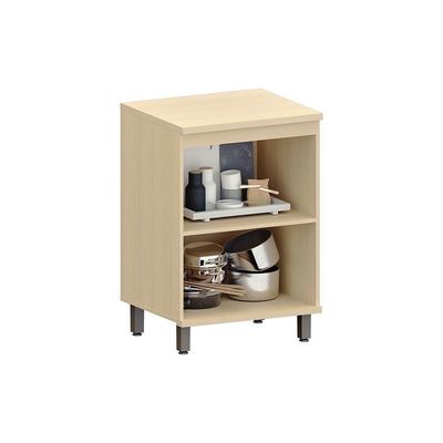 Balcão De Cozinha 100% Mdf 2 Pts 60cm Aura Luciane Móveis Carvalho/cinza Cristal