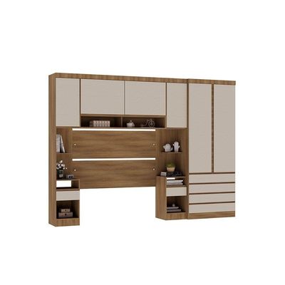 Guarda Roupa Casal Modulado 6 Portas E 6 Gavetas Veneza Avelã Pf-arenas Pf