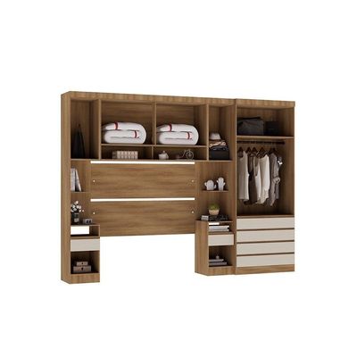 Guarda Roupa Casal Modulado 6 Portas E 6 Gavetas Veneza Avelã Pf-arenas Pf