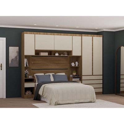 Guarda Roupa Casal Modulado 6 Portas E 6 Gavetas Veneza Avelã Pf-arenas Pf