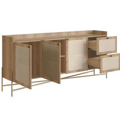 Balcão Buffet 183cm Com Pés De Metálicos Oslo - Hanover
