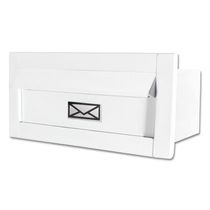 Caixa Correio Carta Luxo Hat Chapeu Branca Fosca 20 Cm Profundidade