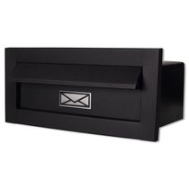 Caixa De Correio Hat Inox Jornal Preto Fosco Moderno