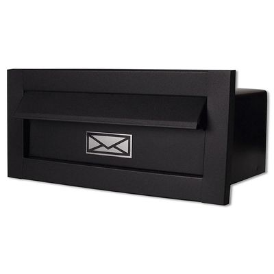Caixa De Correio Hat Inox Jornal Preto Fosco Moderno