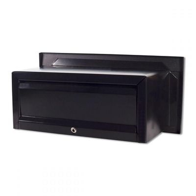 Caixa Correio Techinox Carta Luxo Linear Preta Fosca 25 Profundidade