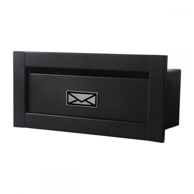 Caixa Correio Techinox Carta Luxo Linear Preta Fosca 25 Profundidade