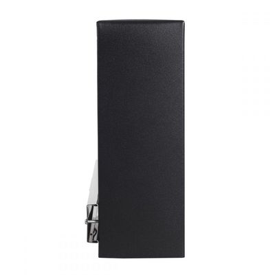 Caixa De Correio Grade Vertical Preto Fosco Tarja Inox Top Moderna