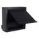 Caixa De Correio Grade Vertical Preto Fosco Tarja Inox Top Moderna