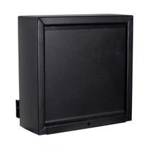 Caixa De Correio Grade Vertical Preto Fosco Tarja Inox Top Moderna
