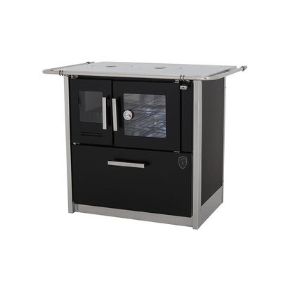Fogão A Lenha Eclipse Direito Preto Chapa Aluminio N2