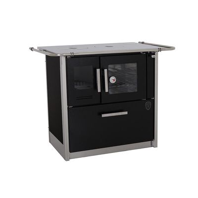 Fogão A Lenha Eclipse Direito Preto Chapa Aluminio N2