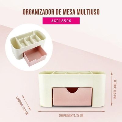 Organizador De Mesa Multifuncional Lifestyle Jacki Design Rosa