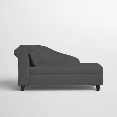 Recamier Diva França 1,40m Suede Grafite - Inova Decor