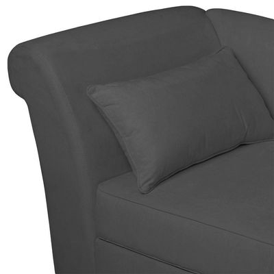 Recamier Diva França 1,40m Suede Grafite - Inova Decor