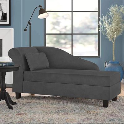 Recamier Diva França 1,40m Suede Grafite - Inova Decor