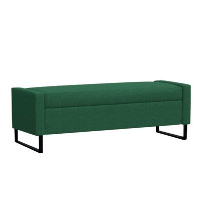 Recamier Bau Paris Base De Metal 1,40m Veludo Verde - Inova Decorações