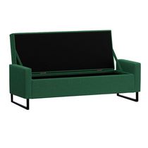 Recamier Bau Paris Base De Metal 1,40m Veludo Verde - Inova Decorações