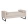 Recamier Berlim Base Metal 1,20m Corino Bege - Inova Decorações