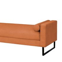 Recamier Berlim Base Metal 1,20m Veludo Terracota - Inova Decorações