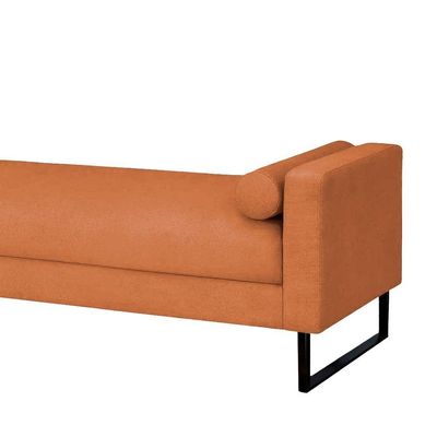 Recamier Berlim Base Metal 1,20m Veludo Terracota - Inova Decorações