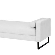Recamier Berlim Base Metal 1,20m Corino Branco - Inova Decorações
