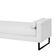 Recamier Berlim Base Metal 1,20m Corino Branco - Inova Decorações