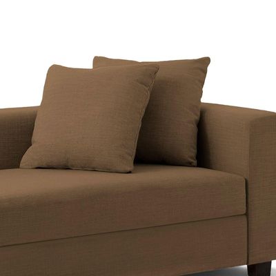 Recamier Divã Aspen 1,40m Suede Marrom - Inova Decorações