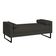 Recamier Berlim Base Metal 1,20m Suede Preto - Inova Decorações