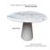 Mesa De Jantar Cone Redonda Orgânica Sol 120x110cm Marmore Branco Extra