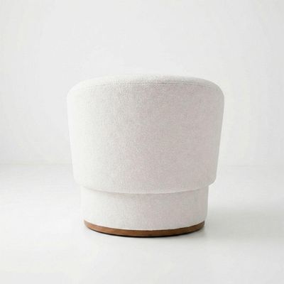 Poltrona Orgânica Premium Para Recepção Clinica Design Curvo E Confortável Bouclê Italiano Off White