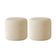 Kit 2 Puffs Orgânico Ello Design Sofisticado Em Tecido Bouclé Italiano Bege