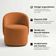 Kit 2 Poltronas Decorativa Premium Orgânica Para Recepção E Clinicas Em Bouclê Italiano Terracota