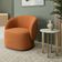 Kit 2 Poltronas Decorativa Premium Orgânica Para Recepção E Clinicas Em Bouclê Italiano Terracota