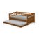 Sofá Cama Com Braços Solteiro Madeira - Castanho - Marrom