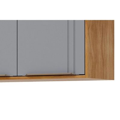 Armário Aéreo Cozinha Modulado áurea C/ 2 Portas 80cm Cinamomo/off White - Mgm