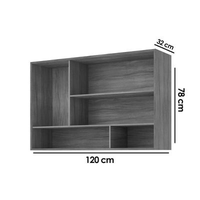 Armário Aéreo Cozinha Modulado Celeste C/ 2 Portas 120cm Cinamomo/off White - Mgm