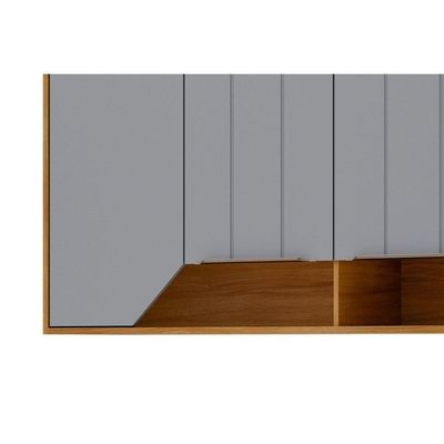 Armário Aéreo Cozinha Modulado Celeste C/ 2 Portas 120cm Cinamomo/off White - Mgm