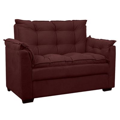 Sofá Confortável 1,40 Pequeno Compacto Small Marsala