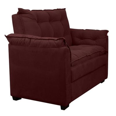 Sofá Confortável 1,40 Pequeno Compacto Small Marsala