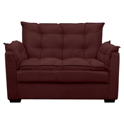 Sofá Confortável 1,40 Pequeno Compacto Small Marsala