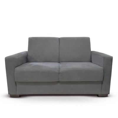 Sofá 2 Lugares Sala De Estar Recepção Suede Vitória Cinza