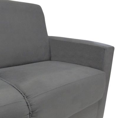 Sofá 2 Lugares Sala De Estar Recepção Suede Vitória Cinza