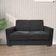Sofá Estofado 2 Lugares Sala Estar Recepção Bruna Suede preto